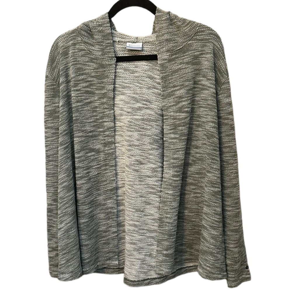 Women's Columbia Open Front Cardigan‎ Hoodie Sweater Grey Size Large